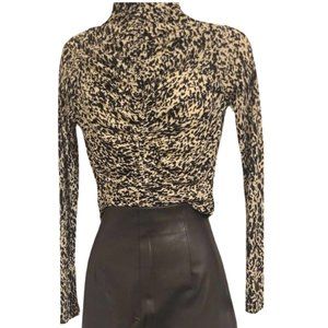 Dynamite  Leopard Printed - Long sleeve Top - High-Neck